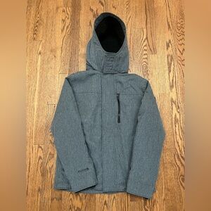 Hollister All Weather Collection Jacket - Grey/ Black Sherpa Inside Size Small